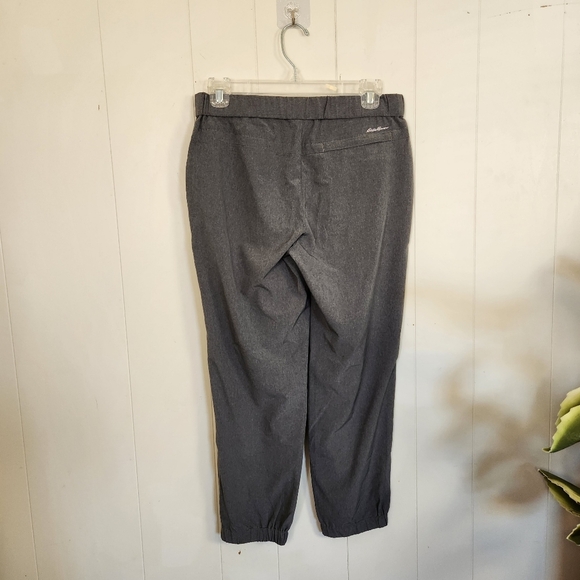 Eddie Bauer Gray Cropped Joggers Crop Pants Capri Activewear Summer Travel Xs - Picture 2 of 11